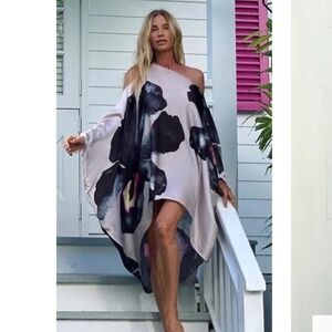 Ramona Larue Kiki Kaftan Black Orchid OS NWT